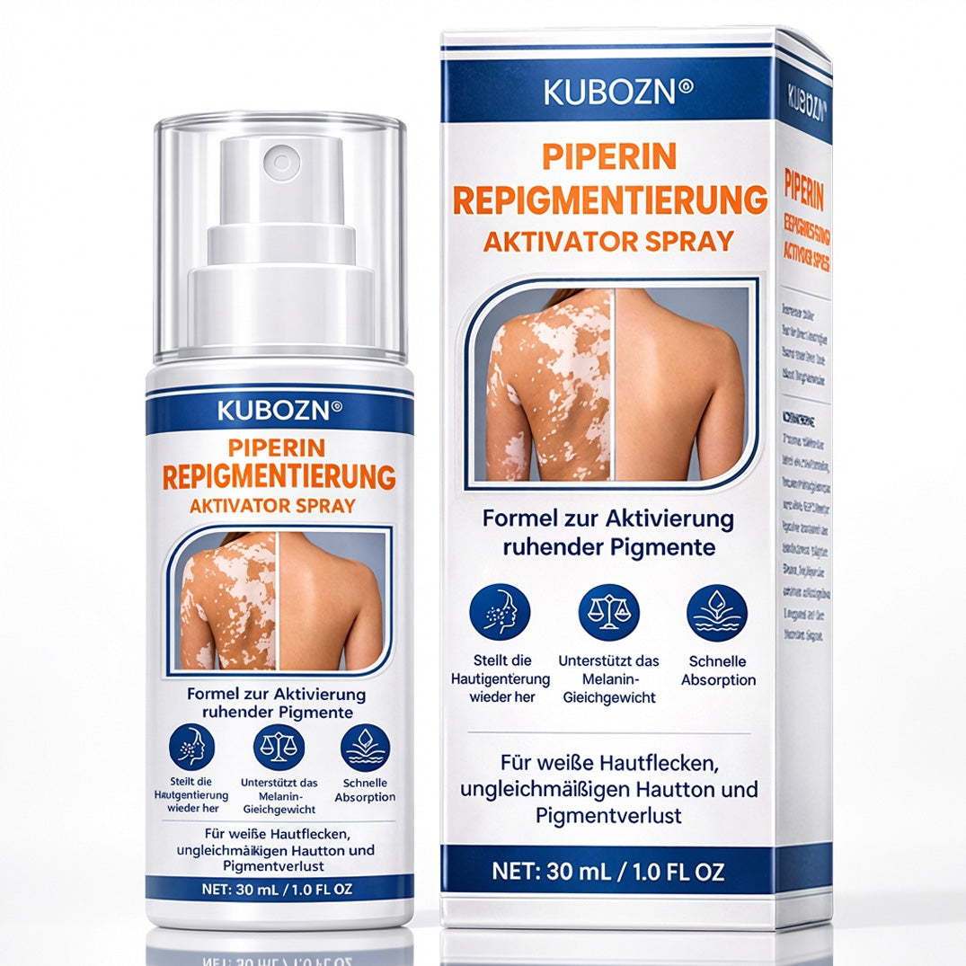 ⚡KUBOZN® Piperin-Repigment-Aktivator-Spray zur Reaktivierung ruhender Pigmentzellen und zur Wiederherstellung der natürlichen Hautfarbe