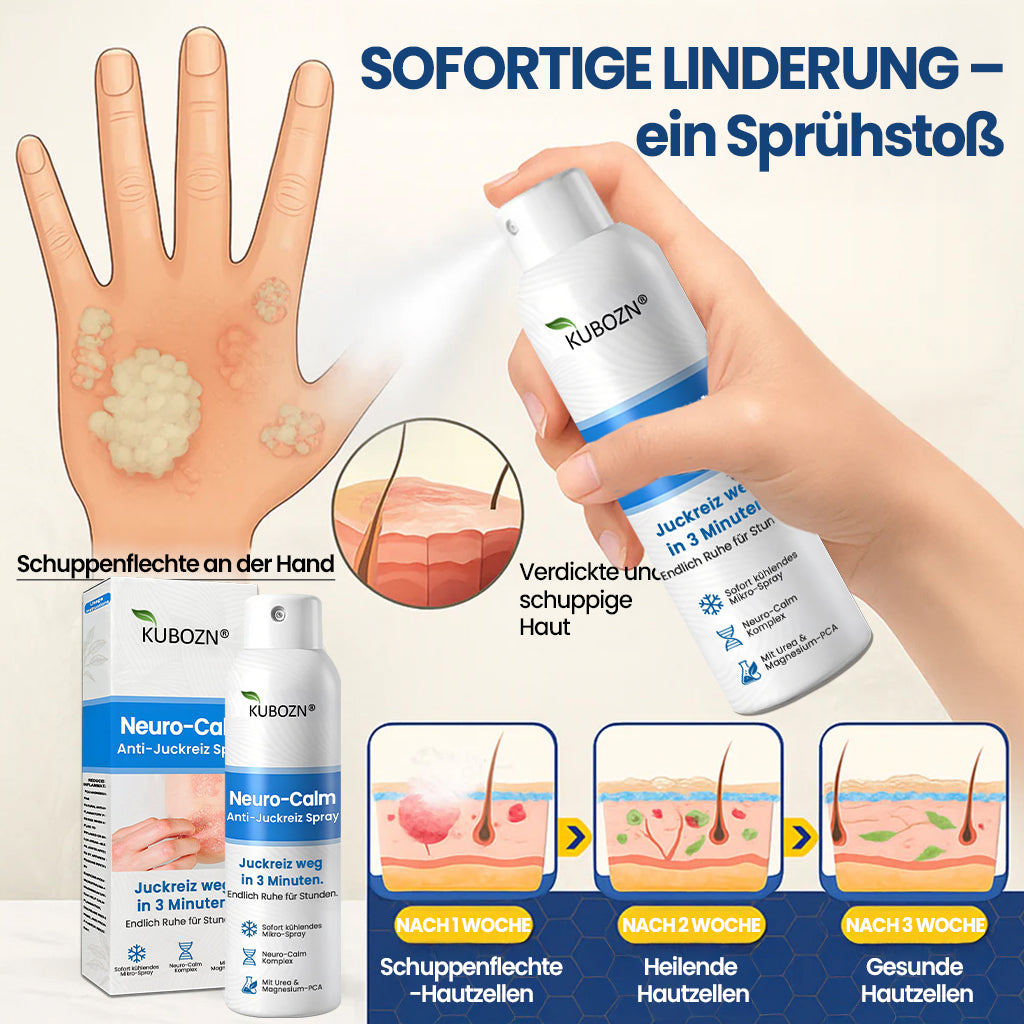 3-Minuten Linderung⚡KUBOZN® Magnesium Kräuter-Spray für Psoriasis-neigende Haut