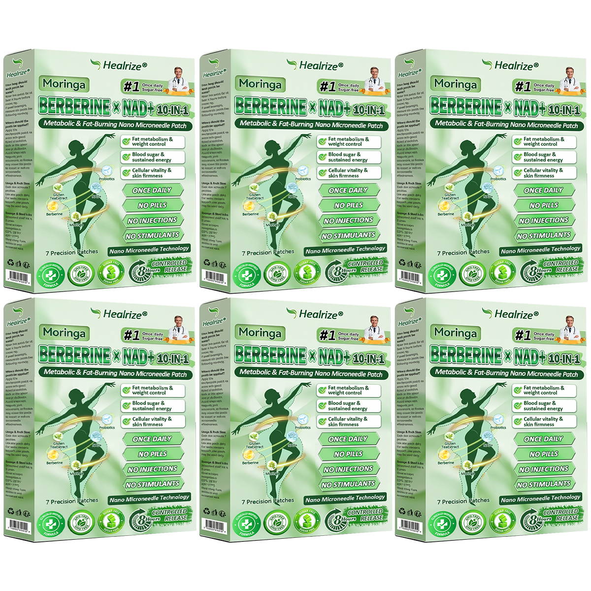 Healrize® 𝙈𝒐𝒓𝒊𝒏𝒈𝗮 · 𝗕𝗲𝗿𝗯𝐞𝐫𝐢𝐧𝙚 × 𝙉𝑨𝑫+ 𝟏𝟎-𝙞𝙣-1 𝘼𝒅𝒗𝒂𝒏𝒄𝒆𝐝 𝐍𝐚𝐧𝙤 𝙈𝙞𝙘𝙧𝙤𝙣𝒆𝒆𝒅𝒍𝐞 𝐏𝐚𝐭𝙘𝙝（OFFER）